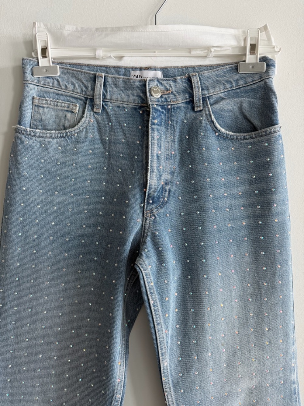 Zara Embellished Straight Leg Jeans size 6 - Picture 3 of 5